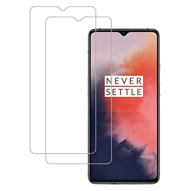 Margoun OnePlus 7t Tempered Glass 9H Hardness HD Bubble Free 3D Touch Screen Protector, 2 Pieces, Clear