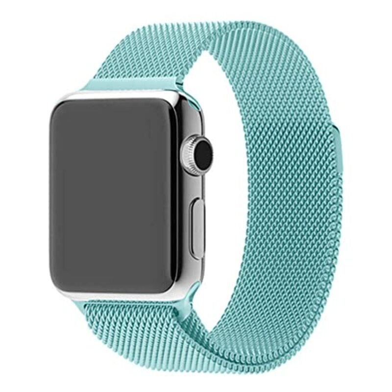 Margoun Stainless Steel Magnetic Band for Apple Watch 41mm/40mm/38mm, 3 Piece, Beige/Purple/Teal