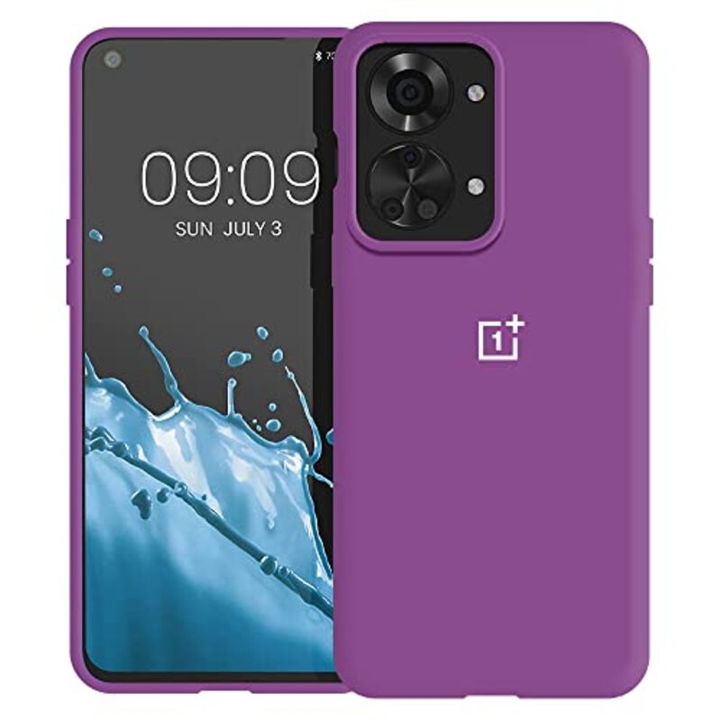 Margoun OnePlus Nord 2T Silicone Soft Flexible Rubber Protective Mobile Phone Case Cover, Purple