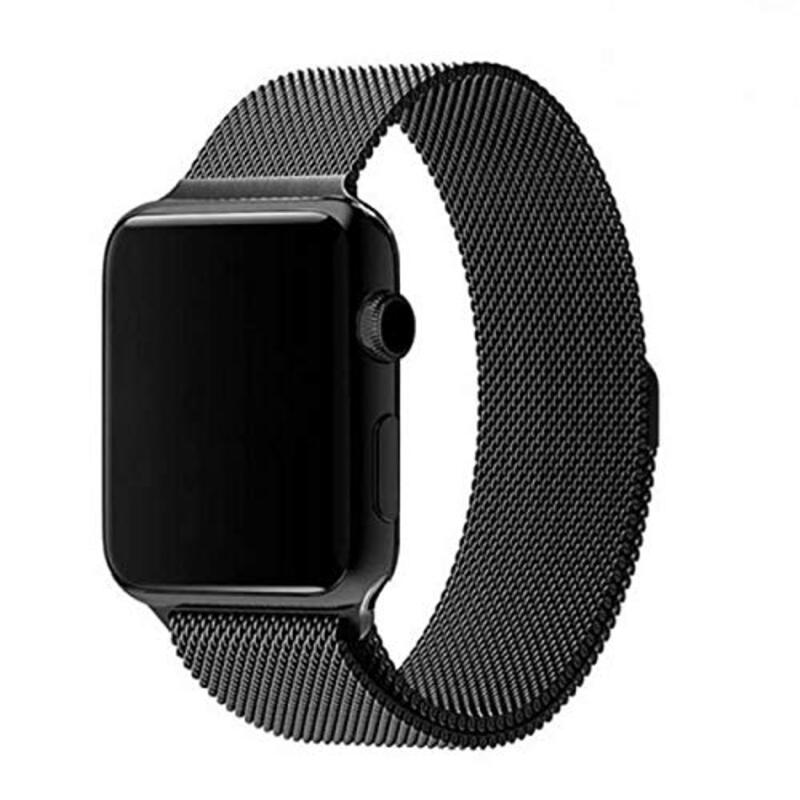 Margoun Stainless Steel Milanese Loop Alloy Replacement Strap for Apple Watch Band 42mm/44mm, Space Grey