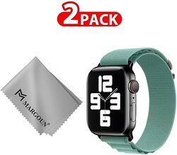 MARGOUN For Apple Watch Band 49mm 45mm 44mm 42mm Alpine Nylon Woven Sport Strap With Microfiber Cleaning Cloth Compatible For iWatch Series 8/7/SE/6/5/4/3/2/1 - B09