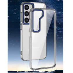 MARGOUN 5 Packs For Samsung Galaxy S23 Plus Clear Case With 2 Screen Protectors and 2 Camera Lens Protectors/Blue