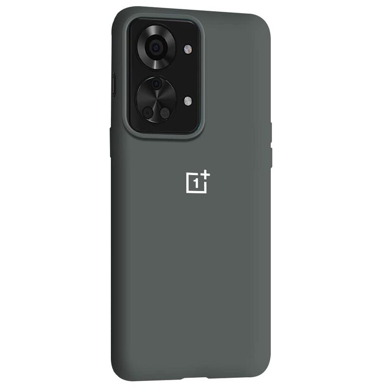 Margoun OnePlus Nord 2T Silicone Soft Flexible Rubber Protective Mobile Phone Case Cover, Dark Grey