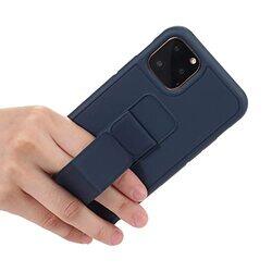 Margoun Apple iPhone 14 Pro Max Car Magnetic Multi-function Shockproof Protective Mobile Phone Case Cover with Finger Grip Holder, Dark Blue