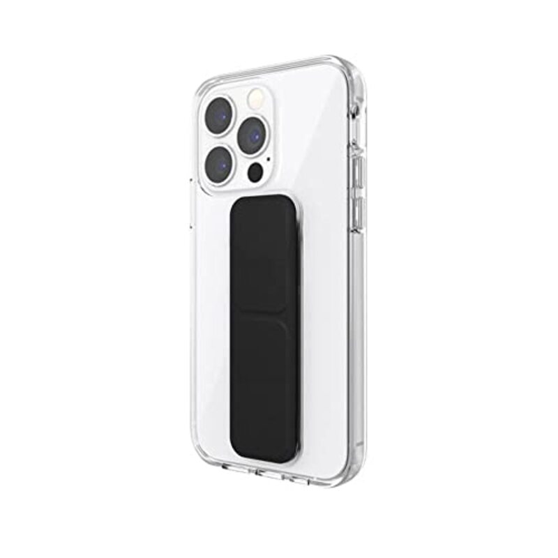 Margoun Apple iPhone 14 Pro Car Magnetic Multi-function Protective Mobile Phone Case Cover with Finger Grip Holder Kickstand, Clear/Black