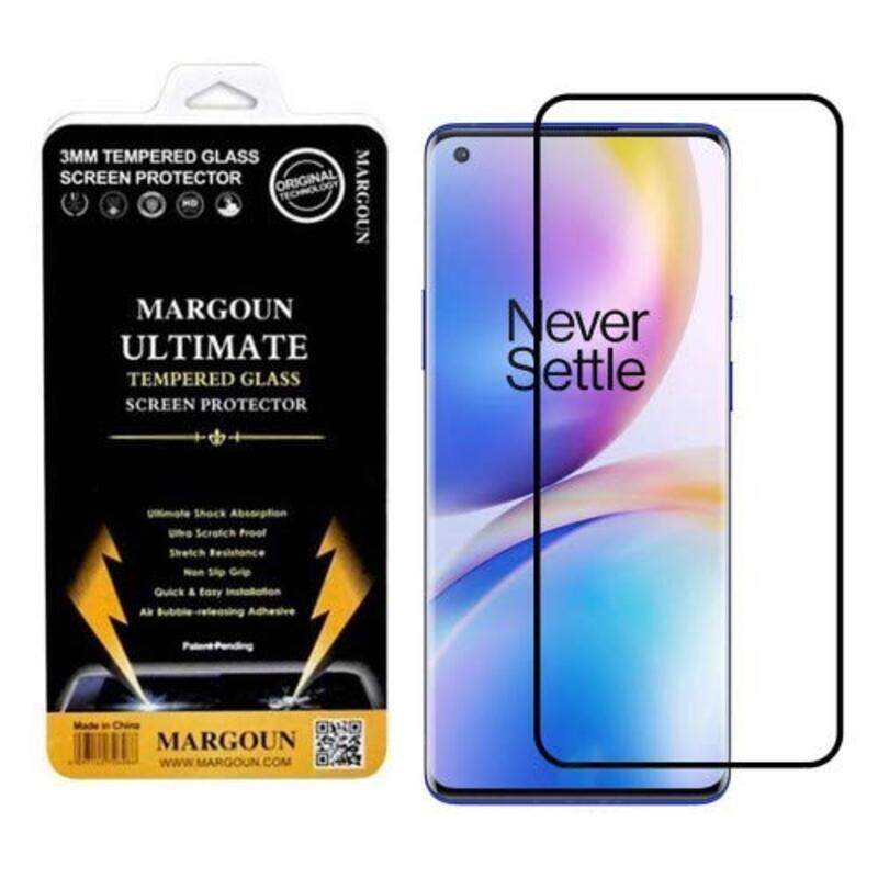 

Margoun OnePlus 8T Mobile Phone Edge to Edge 3D Tempered Glass Screen Protector, Black