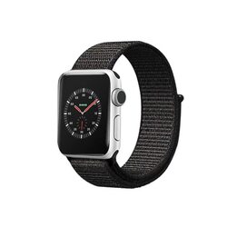 Margoun Nylon Replacement Sport Watch Band for Apple iWatch Series 8/ultra/7/6/ SE/ 5/4/3/2/1 49mm/45mm/44mm/42mm, Black