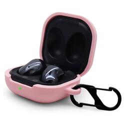 Margoun Case Cover with Carabiner for Samsung Galaxy Buds 2 Pro Case 2022/Galaxy Buds 2 Case 2021/Galaxy Buds Pro Case/Galaxy Buds Live Case, Pink