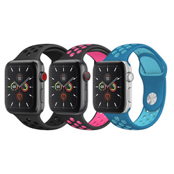 CATANES 3 Pack For Apple Watch 49mm 45mm 44mm 42mm Silicone Sport Band Nike Strap Compatible With iWatch Series Ultra/8/7/SE/6/5/4/3/2/1-N28