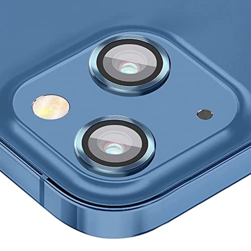 Margoun Apple IPhone 14 Plus Camera Lens Shield 9h Hardness Glass Scratch Resistant, Blue