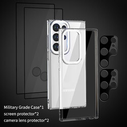 MARGOUN 5 Packs For Samsung Galaxy S23 Ultra Clear Case With 2 Screen Protectors and 2 Camera Lens Protectors/White