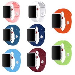 Margoun Soft Silicone Band for Apple Watch 49mm/45mm/44mm/42mm, 8 Piece, Multicolour