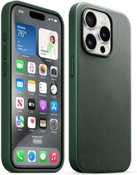 MARGOUN For iPhone 15 Pro Finewoven Case Compatible with MagSafe Shockproof Protective Slim Cover (Evergreen)