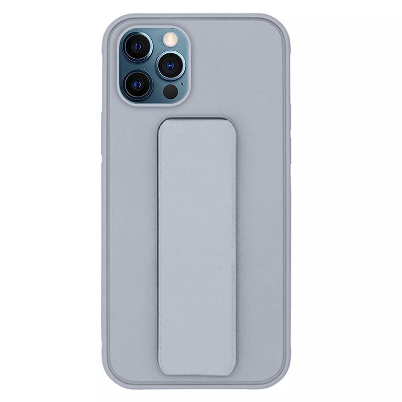 Margoun Apple iPhone 11 Pro Max Multi-Function Shockproof Protective Two-In-One Finger Grip Holder Mobile Phone Case Cover, Grey