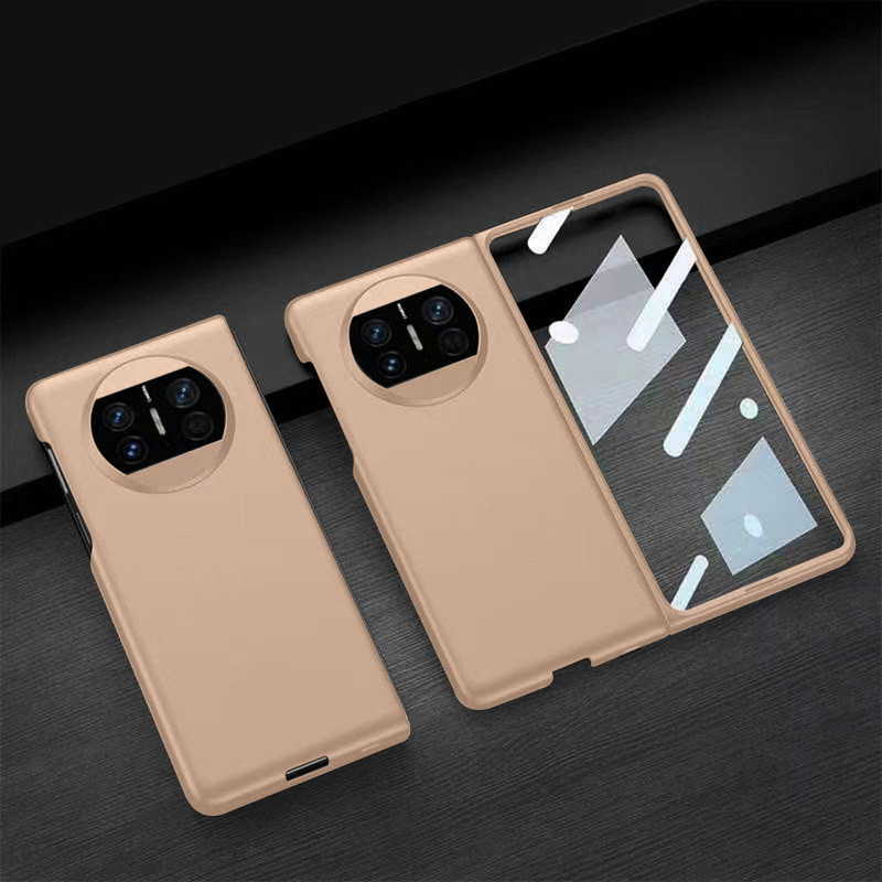 MARGOUN for Huawei Mate X3 Case Flip Cover 7.85 inch Skin-feel Shockproof Full Coverage Phone Case (Gold)