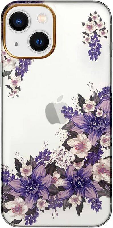 

Margoun Joway For iPhone 13 Floral Clear Case Ultra Slim Shockproof Flower Print Transparent Cover (iphone 13 (Design 4))