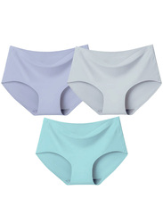 Margoun 3 Packs Women's Small Size Underwear Silk Women Lingerie Seamless Women High Rise Underwear Multicolour/Size(in):S (Waist 19'') - MGU01