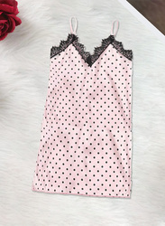 MARGOUN XL Size Women Lingerie Set Lace Babydoll Strap Dress Nightwear Open Front Style Nightwear Strap Dress Pink/M9050
