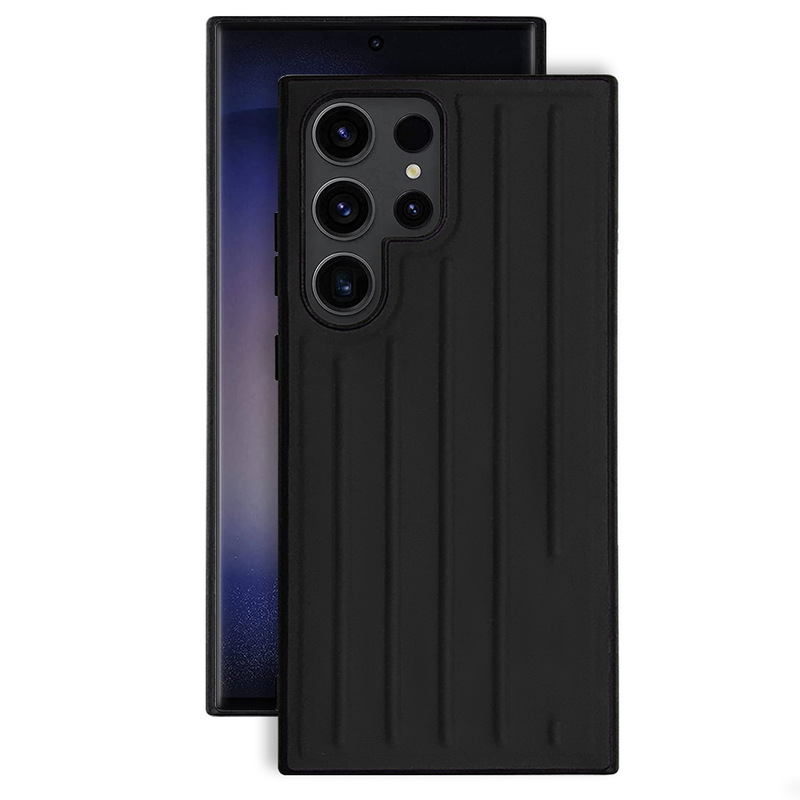 MARGOUN For Samsung Galaxy S23 Ultra Case Silicone Hard Cover IST (Black)