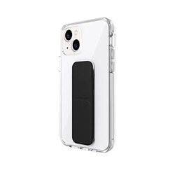 Margoun Apple IPhone 14 Mobile Phone Back Case Cover With Finger Grip Holder, Clear/Black