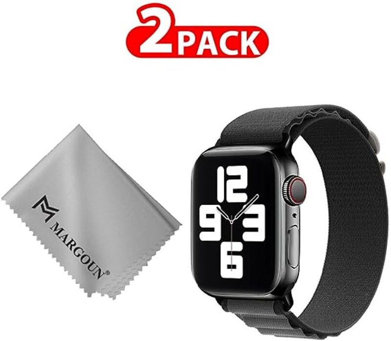 MARGOUN For Apple Watch Band 41mm 40mm 38mm Alpine Nylon Woven Sport Strap With Microfiber Cleaning Cloth Compatible For iWatch Series 8/7/SE/6/5/4/3/2/1 - A12