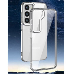 MARGOUN 5 Packs For Samsung Galaxy S23 Clear Case With 2 Screen Protectors and 2 Camera Lens Protectors/White