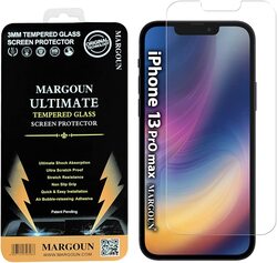 Margoun Apple iPhone 13 Pro Max Super Shieldz Scratch Resistant Tempered Glass Screen Protector, Clear