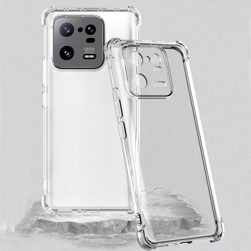 MARGOUN For Xiaomi 13 Pro Case Cover Clear Protective TPU Four Corners Cover Transparent Soft Case