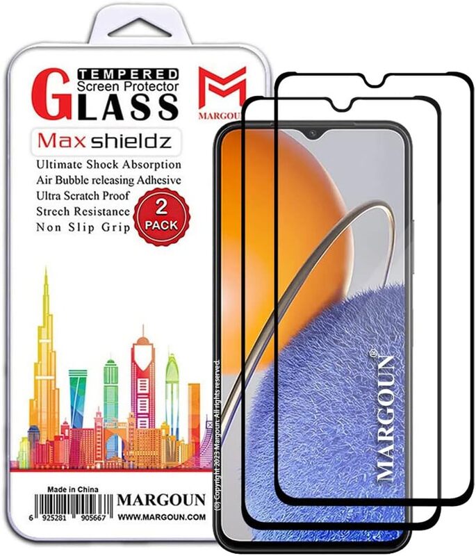 MARGOUN 2 Pack for Enjoy 50Z Screen Protector Side Black Tempered Glass 9H Hardness Anti Finger-Print