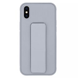 Margoun Apple iPhone XS Multi-Function Shockproof Protective Two-In-One Finger Grip Holder Mobile Phone Case Cover, Grey