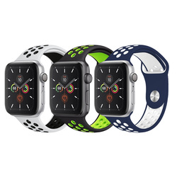 CATANES 3 Pack For Apple Watch 49mm 45mm 44mm 42mm Silicone Sport Band Nike Strap Compatible With iWatch Series Ultra/8/7/SE/6/5/4/3/2/1-N25