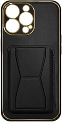 MARGOUN For iPhone 13 Pro Case Cover Leather with Kickstand and Visa Card Holder (iPhone 13 Pro, Black)