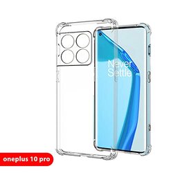 Margoun OnePlus 10 Pro 6.7 inch Air Cushion Soft Silicone Shockproof Ultra Bumper Mobile Phone Case Cover, Clear