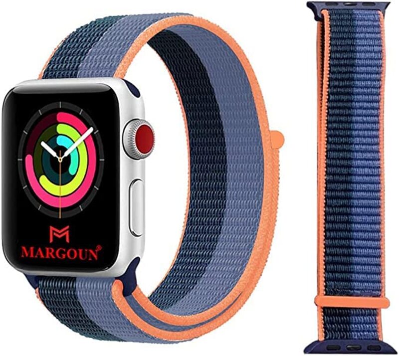 Margoun Nylon Sport Band for Apple Watch 38mm/40mm/41mm, 5 Piece, Multicolour