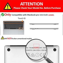MARGOUN Compatible with MacBook Air 13.6 inch Case 2022 2023 Release A2681 M2 Chip with Touch ID (Clear, 13.6" A2681)