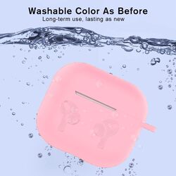 MARGOUN for Airpods 3 Case Cover Silicone with Clip, Airpods 3 Case 2021 3rd Generation (light pink)