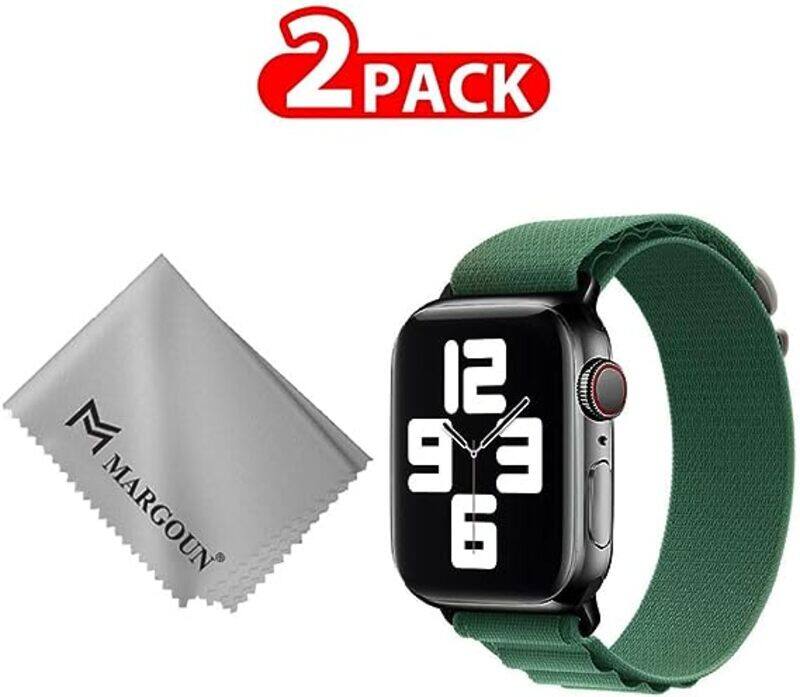 MARGOUN For Apple Watch Band 41mm 40mm 38mm Alpine Nylon Woven Sport Strap With Microfiber Cleaning Cloth Compatible For iWatch Series 8/7/SE/6/5/4/3/2/1 - A15