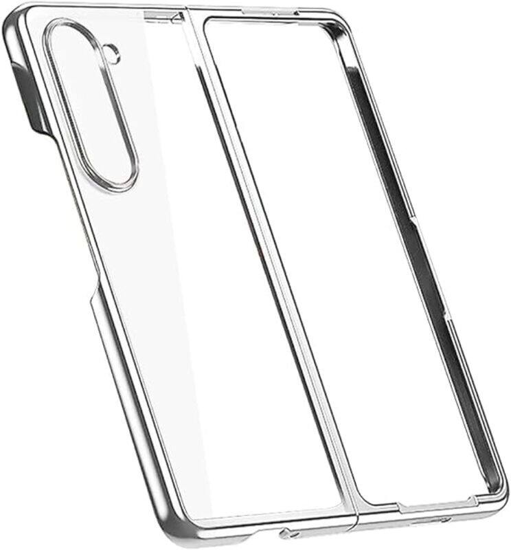 

MARGOUN For Samsung Galaxy Z Fold 5 Case Slim Lightweight Electroplated Frame Folding Shockproof Protection Hard Cover (Z Fold 5 Silver)