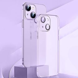 MARGOUN For iPhone 14 Case Frosted Translucent Ultra Slim Cover Anti-Slip Camera Lens Protection (iphone 14 Purple)