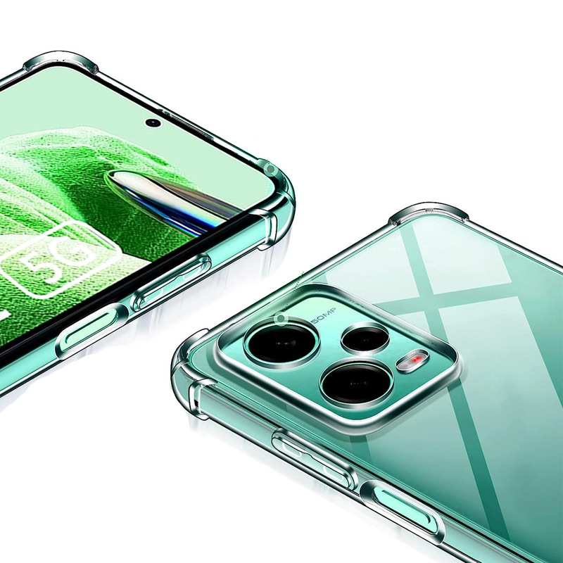 MARGOUN For Xiaomi Redmi Note 12 5G Case Cover Clear Protective TPU Four Corners Cover Transparent Soft Case