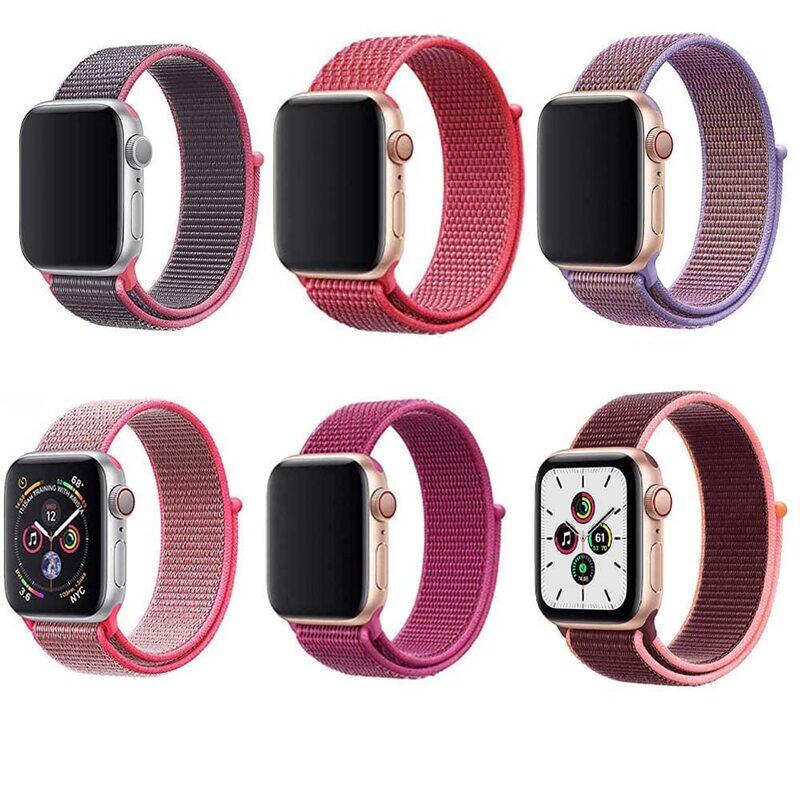 Margoun Nylon Sport Band for Apple Watch 41mm/40mm/38mm, 6 Piece, Multicolour