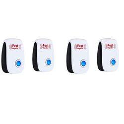 Margoun Ultrasonic Pest Repeller Mosquito Killer, 4 Pieces, White