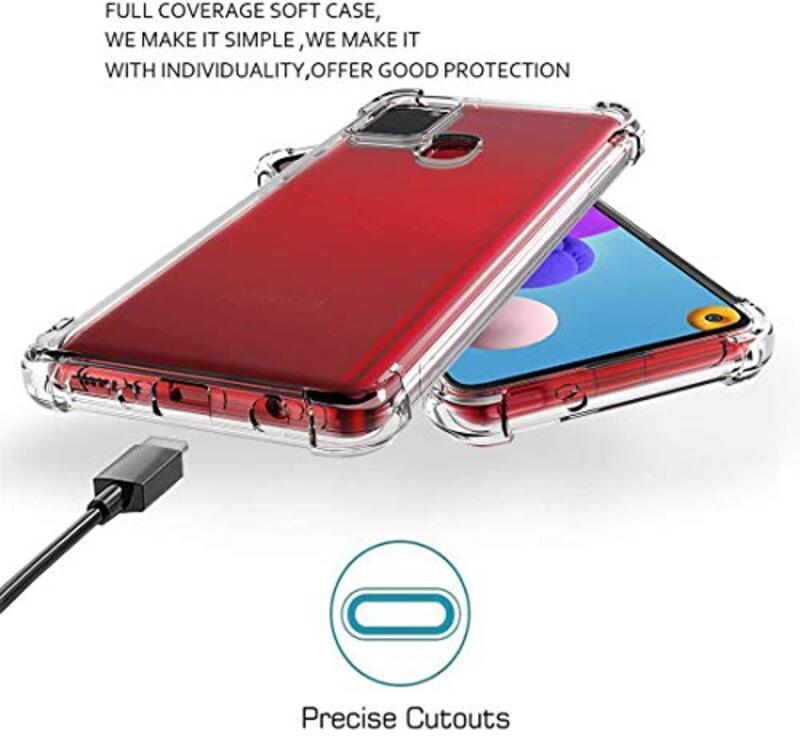 Margoun Samsung Galaxy A21s Silicone Mobile Phone Case Cover, Clear