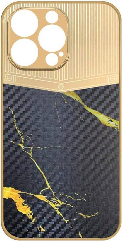 

Generic Joway For iPhone 13 pro max Luxury Gold Plated Case Hybrid Electroplated Frame Back Cover with Carbon Fiber Texture (IPhone 13 pro max Black/Gold)