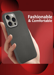 MARGOUN for iPhone 15 Pro Max Case Cover Leather Case with Lens Frame Shockproof Full Body Protective Cover Crimson