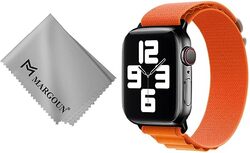 MARGOUN For Apple Watch Band 49mm 45mm 44mm 42mm Alpine Nylon Woven Sport Strap With Microfiber Cleaning Cloth Compatible For iWatch Series 8/7/SE/6/5/4/3/2/1 - B14