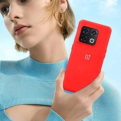 Margoun OnePlus 10 Pro TPU Silicone Soft Flexible Rubber Protective Mobile Phone Case Cover, Red