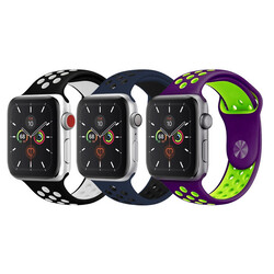 CATANES 3 Pack For Apple Watch 49mm 45mm 44mm 42mm Silicone Sport Band Nike Strap Compatible With iWatch Series Ultra/8/7/SE/6/5/4/3/2/1-N29