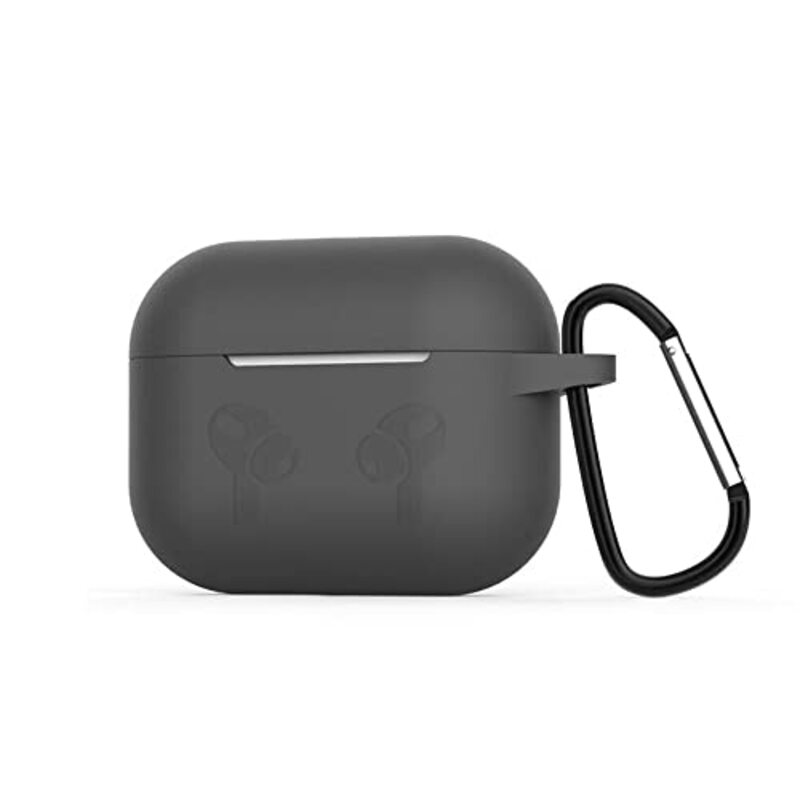 Margoun Silicone Case Cover with Clip for Airpods 3 Case 2021 3rd Generation, Grey