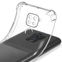 MARGOUN For Xiaomi Redmi Note 9 Case Cover Clear Protective TPU Four Corners Cover Transparent Soft Case